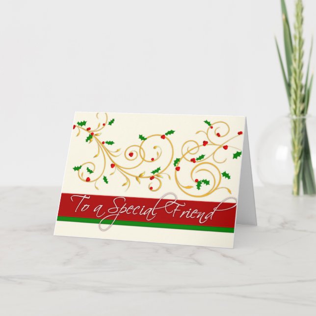 Julkort - Speciell vän Helgkort (Framsida)