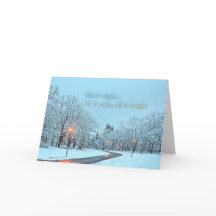 Julkort - Stilla natt - med beskrivning