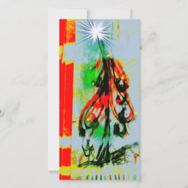 Julkort, strålande Julgran Julkort