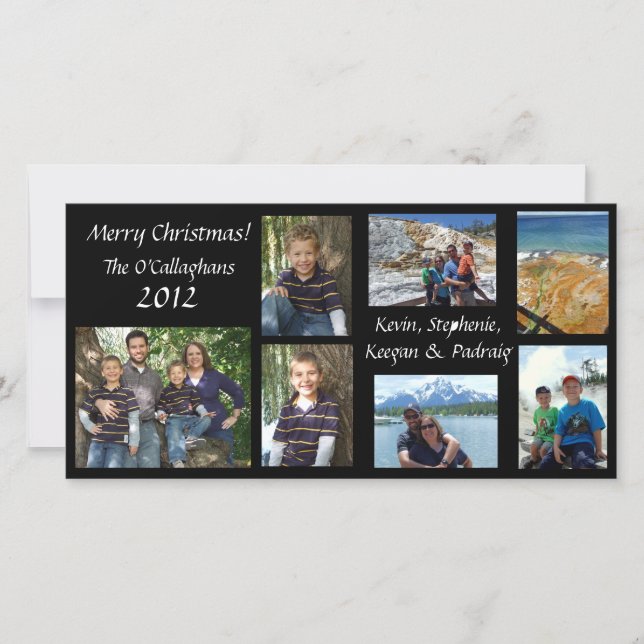 Julkort - svart bakgrund (Framsida)