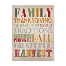 Julkort - Thanksgiving