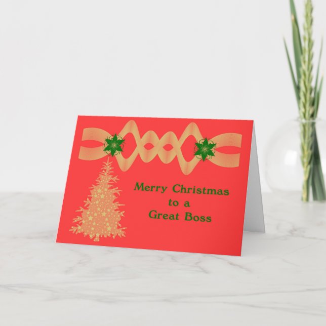 Julkort till Chef från personalen Helgkort (Framsida)