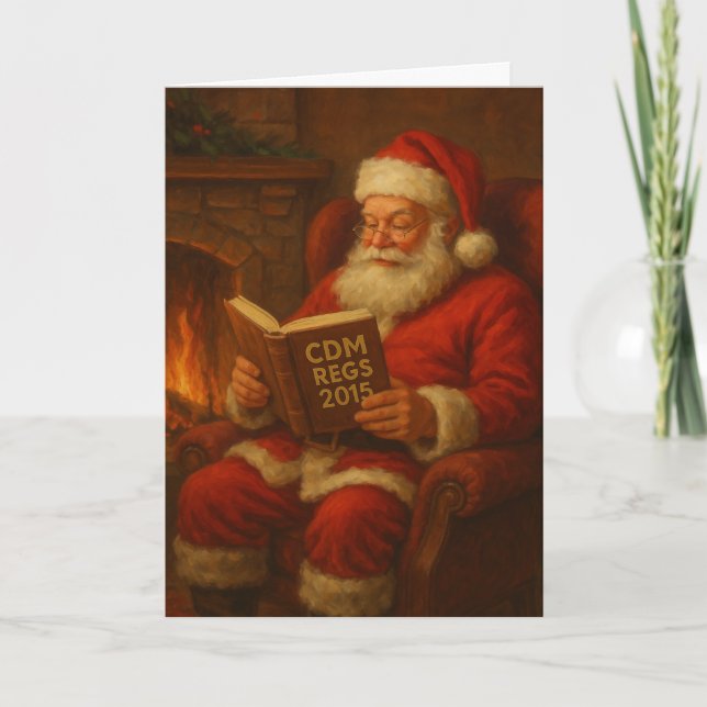 Julkort - Tomte & CDM Regs 2015' byggare Kort (Framsida)