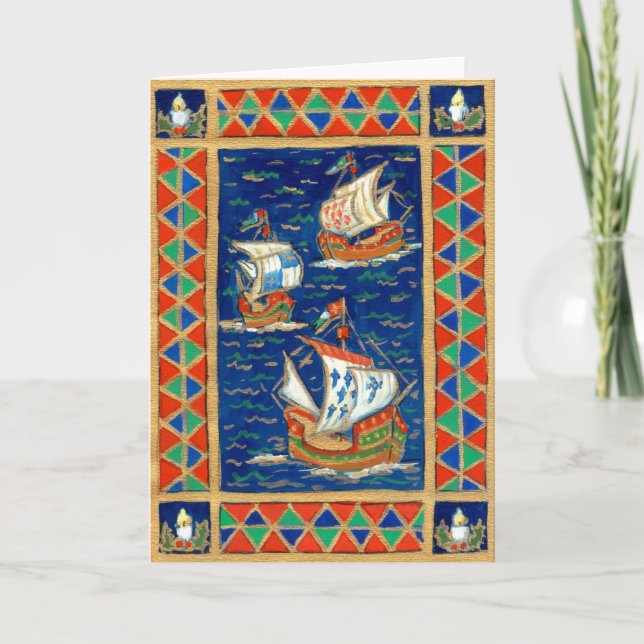 Julkort - tre Fraktaser Helgkort (Framsida)