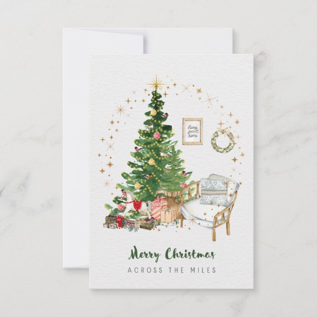 Julkort tvärs över Miles 3,5x5" Tack Kort (Framsida)