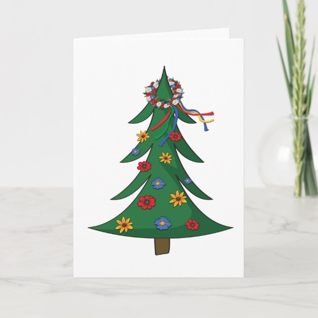 Julkort - ukrainska vinok tack kort (Framsida)