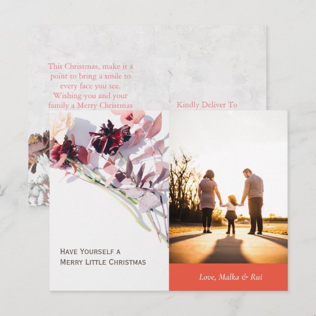 Julkort - vackert Ro och familj Helg Vykort (Fram/baksida)