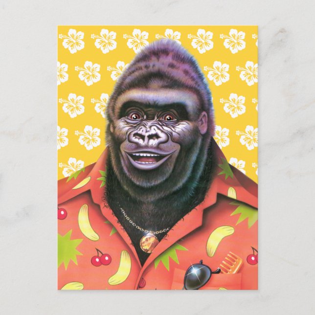 Julkort Vain Gorilla-design. Vykort (Framsida)