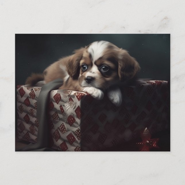 Julkort Valp Jul Vykort (Framsida)