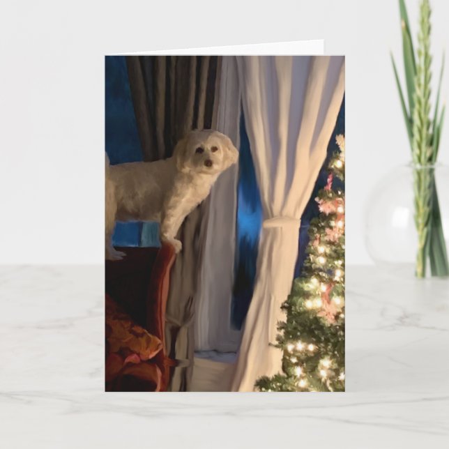 Julkort - Väntar på Santa Tassar Kort (Framsida)