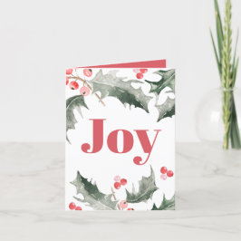 Julkort Vattenfärg Botaniskt holly Helgkort
