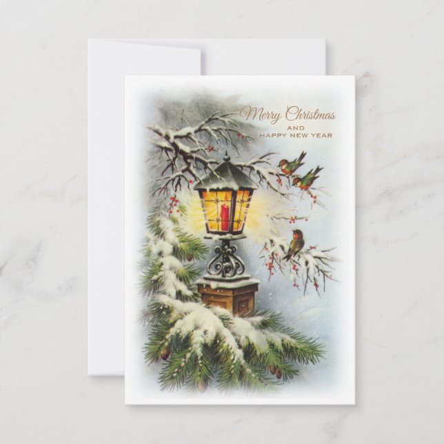 Julkort Vintage Tack Kort (Framsida)