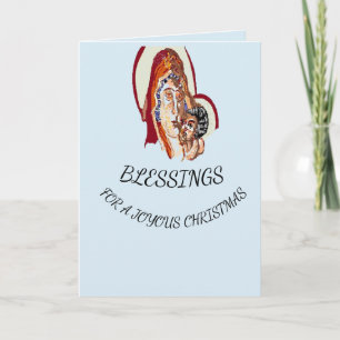 Julkort Virgin Mary och Lord Jesus Kristus Helgkort