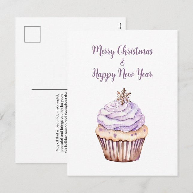 Julkort vykort, julklapp helg vykort (Fram/baksida)