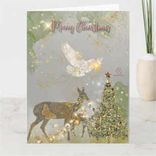 Julkortet "Boganhues Luxury Print Reindeer" Kort