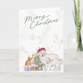 Julkortet Cute Cats och Hundar Helgkort