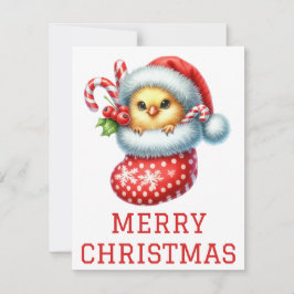 Julkortet Cute Chick Julkort