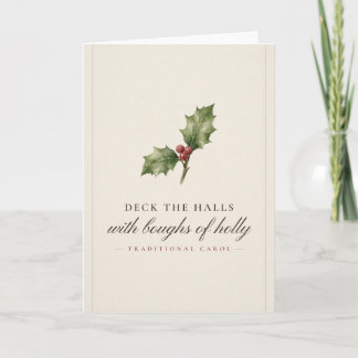 Julkortet 'Deck the Halls' Kort