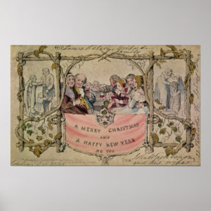 Julkortet, exempel den kända julen poster