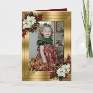 Julkortet guld och elegant Victorian Helgkort