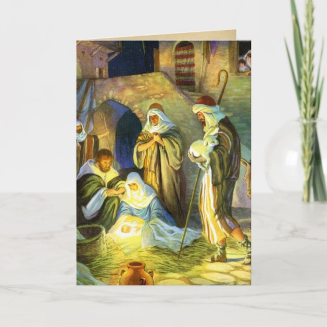 Julkortet Jesus födelse Helgkort (Framsida)