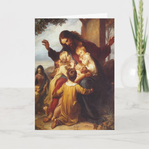 Julkortet Jesus och Barn Helgkort