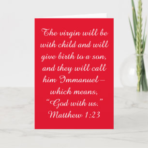 Julkortet - Matthew 1:23 Helgkort