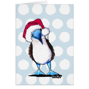 Julkortet Santa Booby Bird Hälsningskort