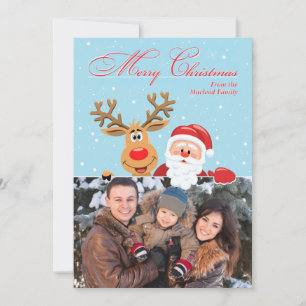 Julkortet Santa & Rudolph Julkort