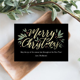 Julkortet Säsong Glow EDITABLE FÄRG Julkort