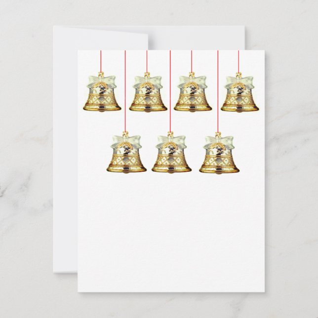 Julkortet silver och Guld Klockor Anteckningskort (Baksida)