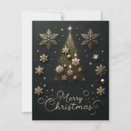 Julkortet Starry Night Black & Guld Julkort