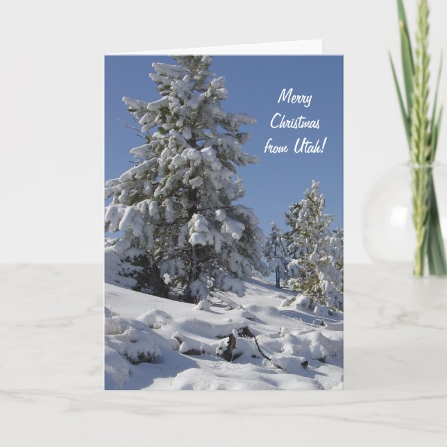 Julkortet Utah Snö Helgkort (Framsida)