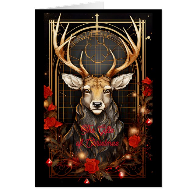 Julkortets gåvor hälsningskort (Framsidan)