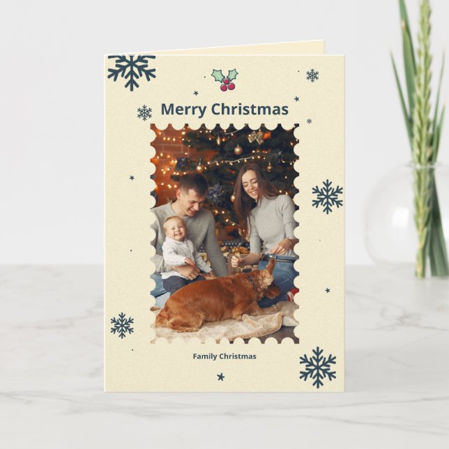 Julkortets Gult Tack Kort (Framsida)