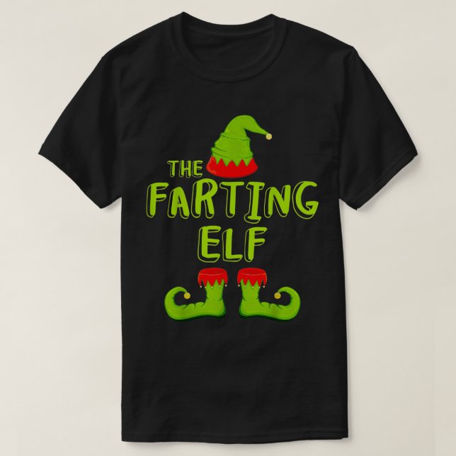 Julkostym för den besittande Elf-matchningsgruppen T Shirt (Design framsida)