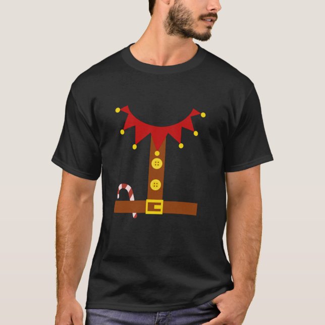 Julkostym Jultomten Kostym Vuxen Manar Kvinnor T Shirt (Framsida)