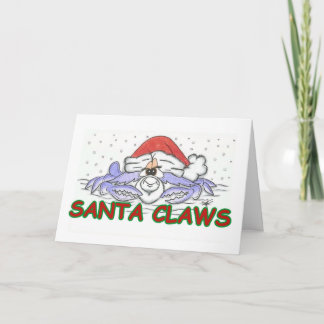 Julkrabb Santa KLO Helgkort