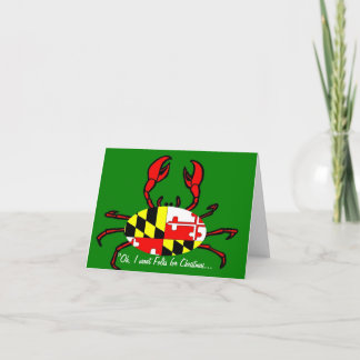 Julkrabbor från Maryland Helgkort