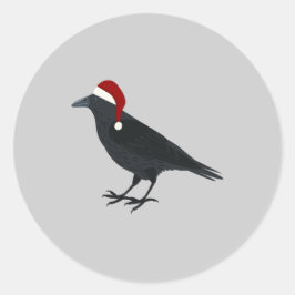 JulKråka Runt Klistermärke