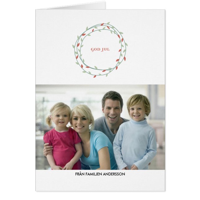 Julkran feriehäls ning hälsningskort (Framsidan)