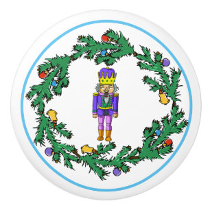 Julkran med den keramiska purpurfärgade knopp