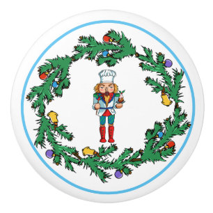 Julkran med kocknötknäpparen knopp