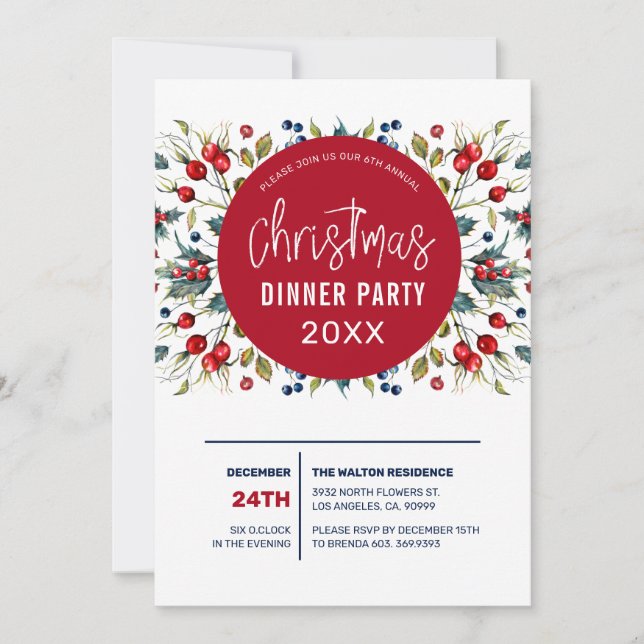 Julkrandbär och grönt blad julkort (Framsida)