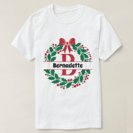 Julkrandefamiljen som matchar Namn brev B T Shirt