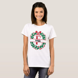 Julkrandefamiljen som matchar Namn brev F T Shirt