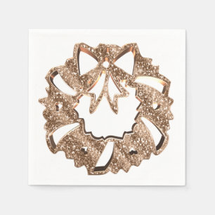 Julkrandefaux Guld Diamonds Elegant Pappersservett