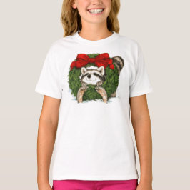 Julkrandekoration och Raccoon Tee Shirt