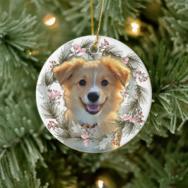 Julkrans Anpassad Husdjursfoto Julgransprydnad Keramik