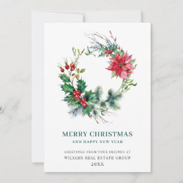 Julkrans firande Poinsettia Företagskväll Julkort